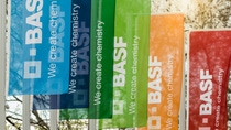 BASF flags in corporate colors